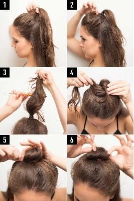 tuto half bun
